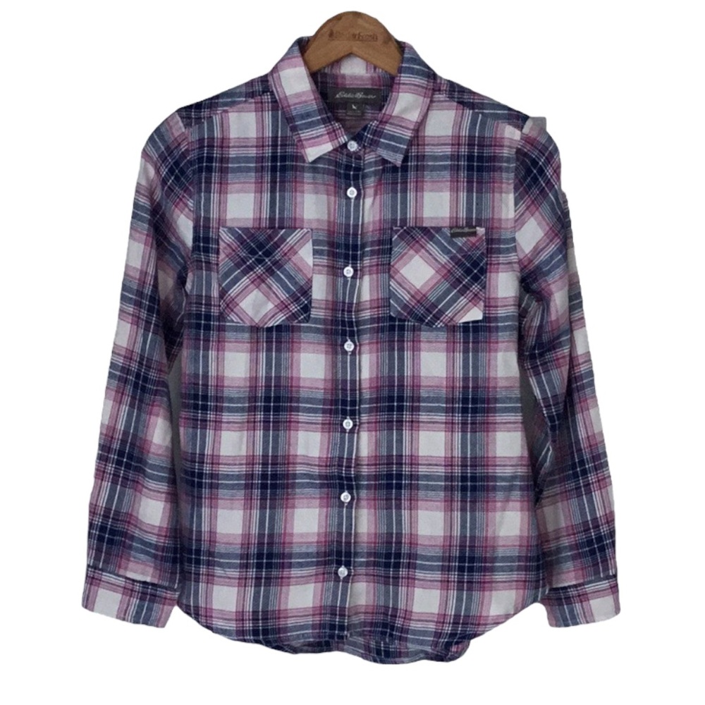 Eddie Bauer Botton Down Flannel Shirt Big Kids Large (14)